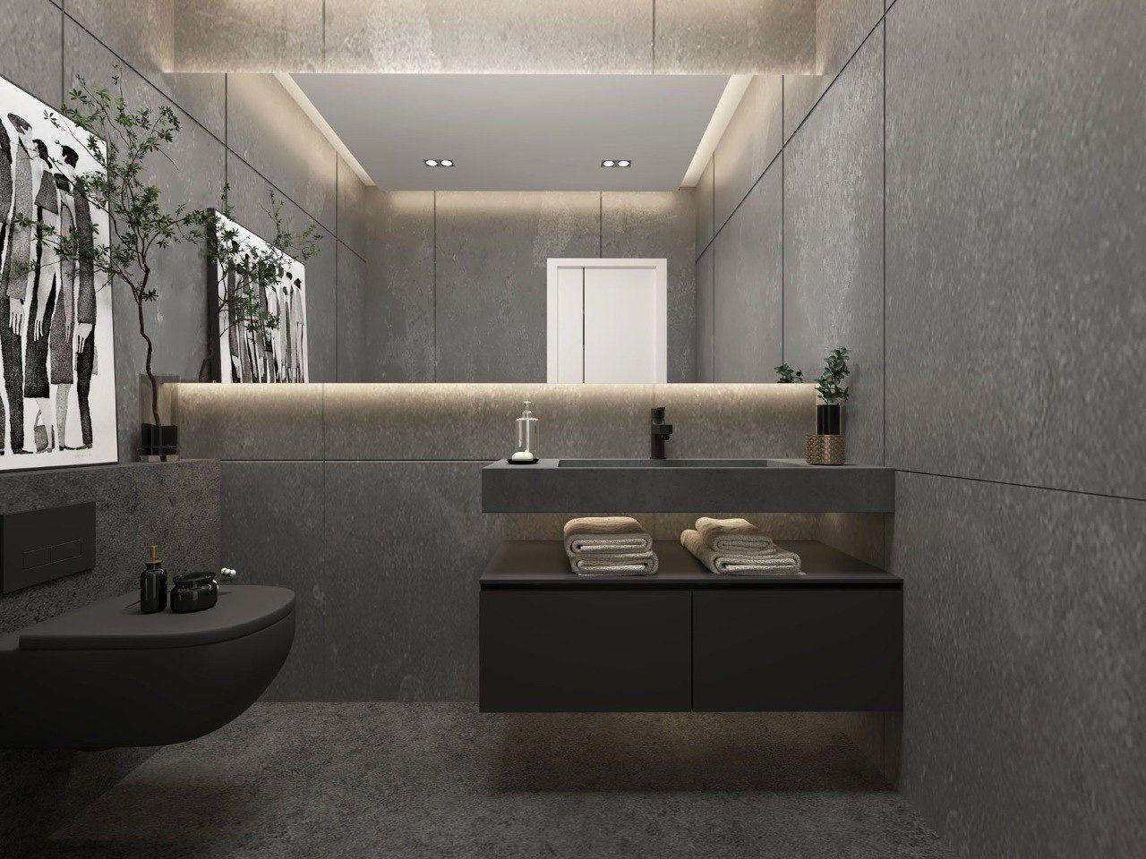 P16-Modern Graphite Guest WC - Featured Image